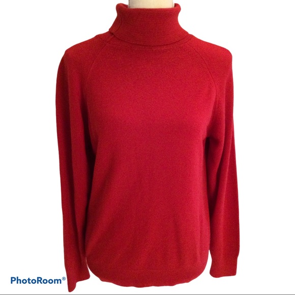 Red Turtleneck Sweater. - Picture 6 of 7